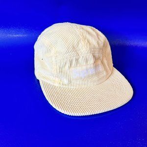 Supreme Corduroy Flat Bill Hat- cream, off-white